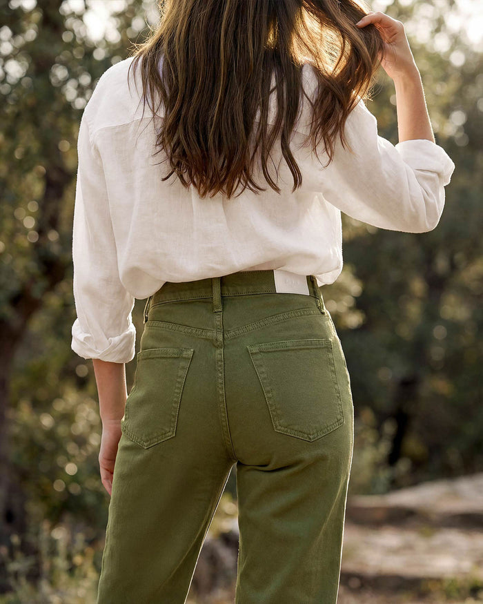 Marli Wide Leg Ankle || Mayfly Green