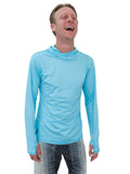 Men's Bahama Blue Hooded Sun Shirt | UPF 50+ | Waterlust