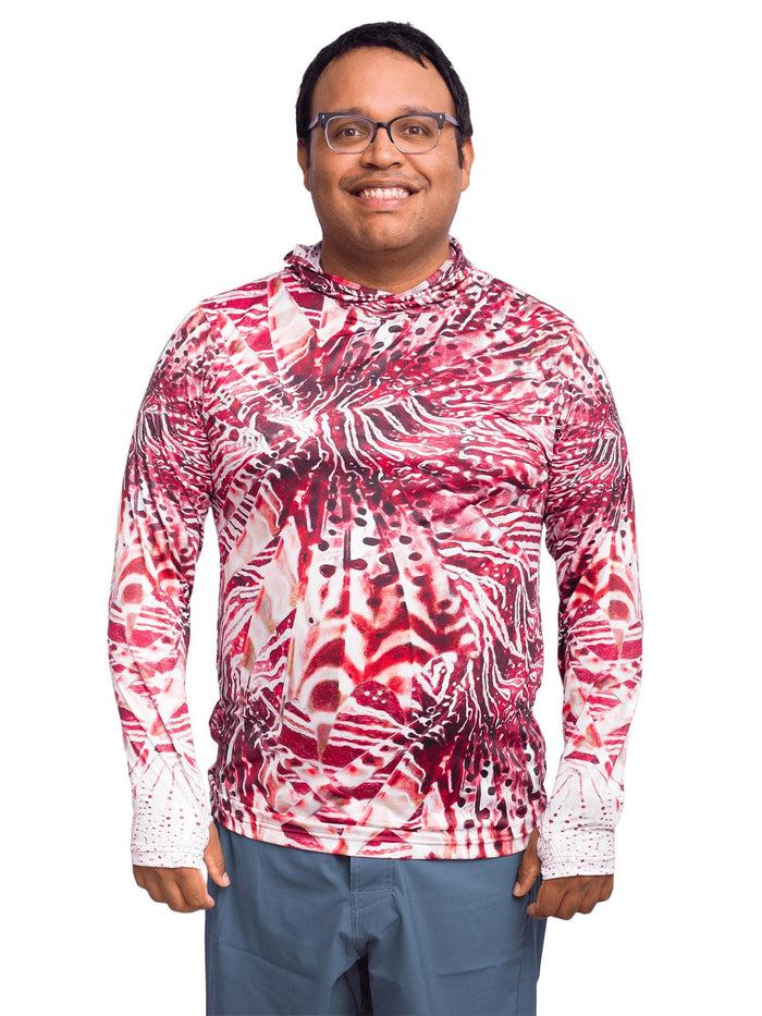 Model: Alberto is a professional sailor and filmmaker promoting youth participation in conservation and water sports. He is 6', 247lbs and wearing a size 2XL shirt and 39 boardshorts.