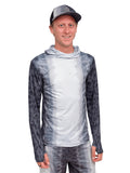 Model: Jake is a shark scientist and educator with Field School. He is 5'10", 135lbs and wearing a size S shirt and 29 boardshorts.