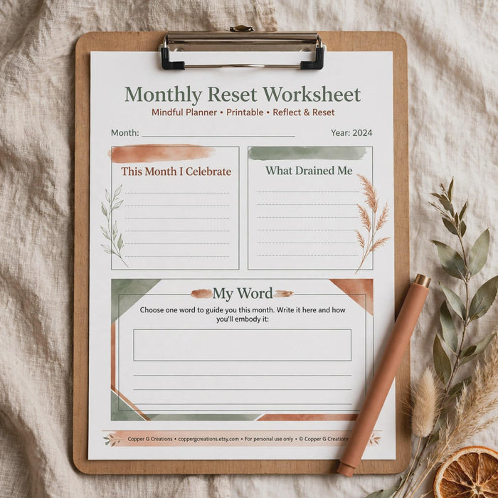 Mindful Planner Playbook | 28-Page Guide to Calm Planning (Digital Download)