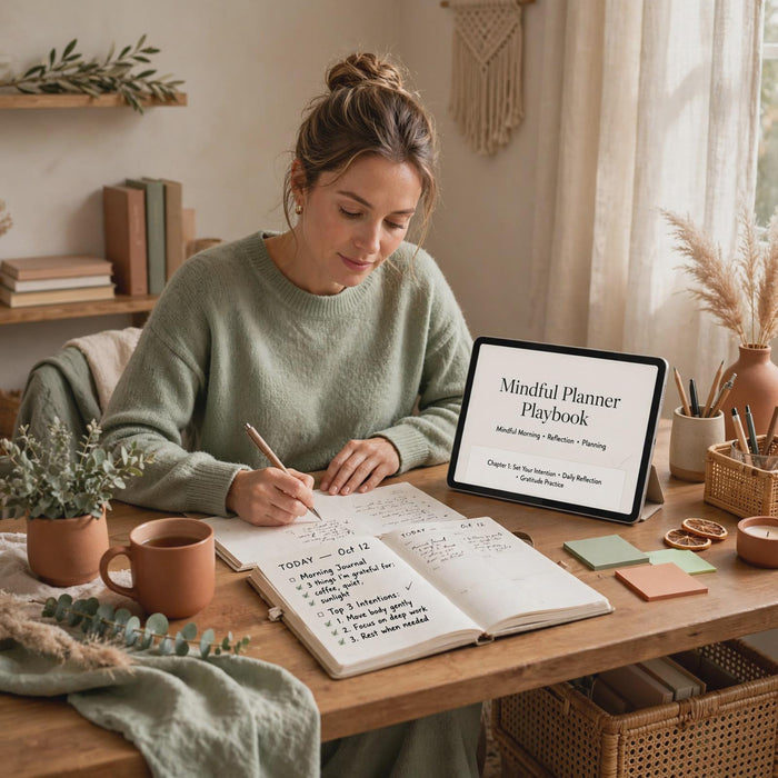 Mindful Planner Playbook | 28-Page Guide to Calm Planning (Digital Download)