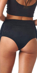 Montce Faux Suede High Rise Bottom in Black: