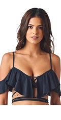 Montce Faux Suede La Caletta Top in Black:
