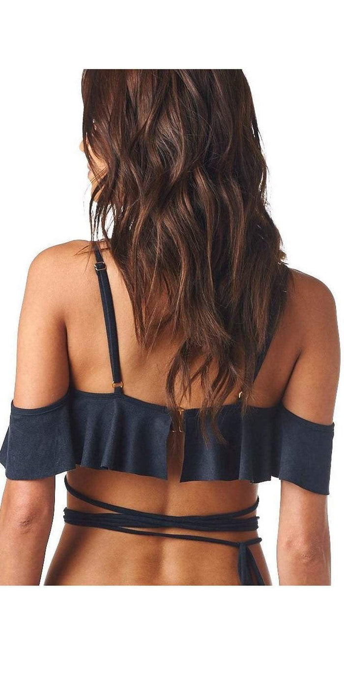Montce Faux Suede La Caletta Top in Black: