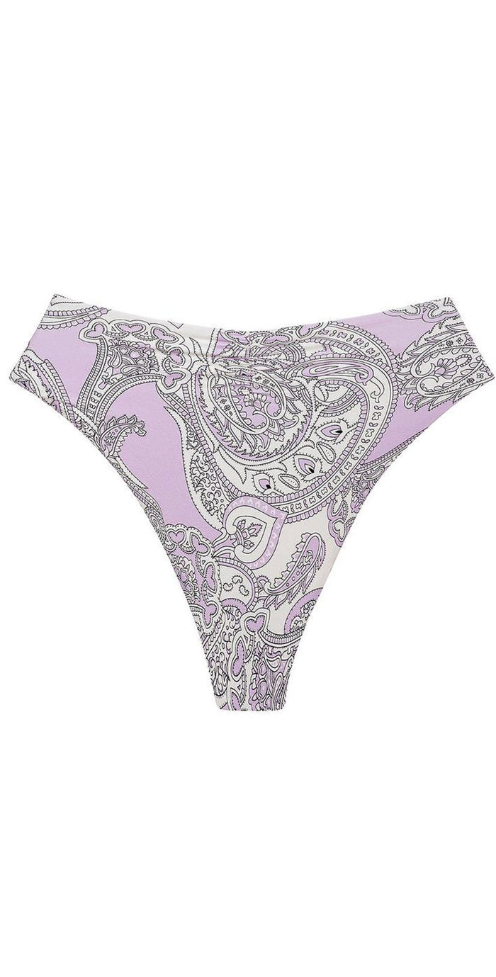 Montce Swim Paula Lilac Paisley Tie-Up Bikini Bottom back