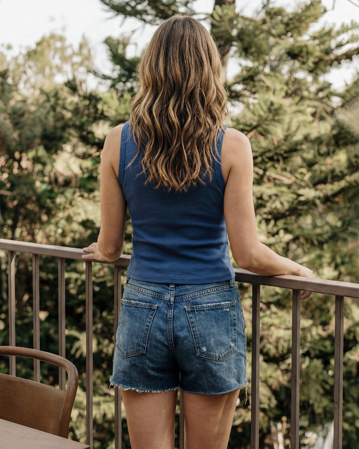 Muscle Tank || Vintage Navy