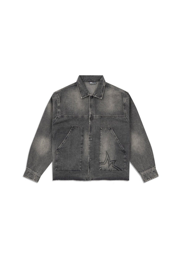 Novocaine // Frayed Hem Denim Jacket - Urban Monkey® - UM24A_DE_002_S