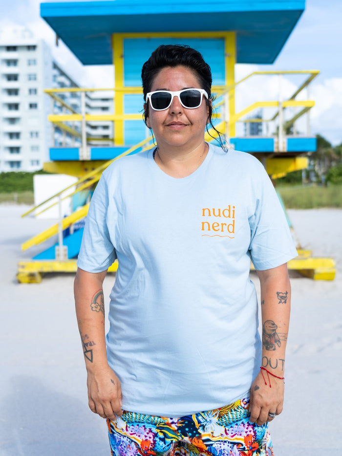 Model: RADskillZ is a citizen scientist and underwater photographer. They are 5'8", 203 lbs, and wearing a size XL.