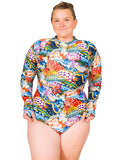 Model: Erin works to educate students and the community about conservation issues in South Florida. She is 5'5", 225lbs, and wearing a size 2XL.
