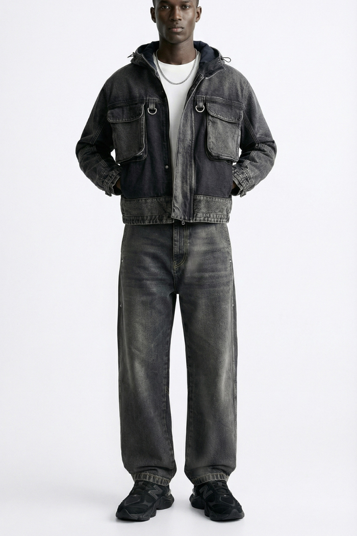 Oxidized Relaxed Rivet Denim // Black Urban Monkey®