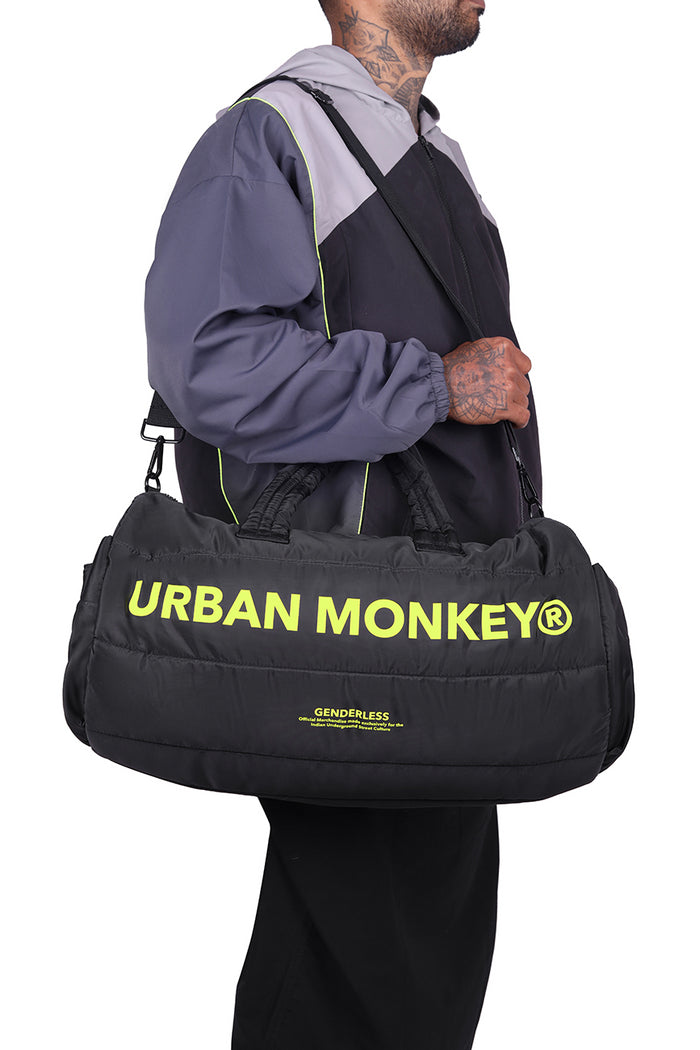 Pack of 2 Puffer bags // Neon On Black Urban Monkey®