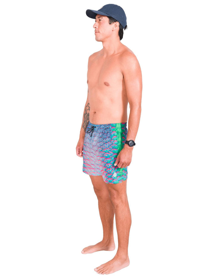 Model: Kevin is a marine and molecular biologist researching the impacts of ocean warming on corals. He is 6'1", 175 lbs, and is wearing a size S short.
