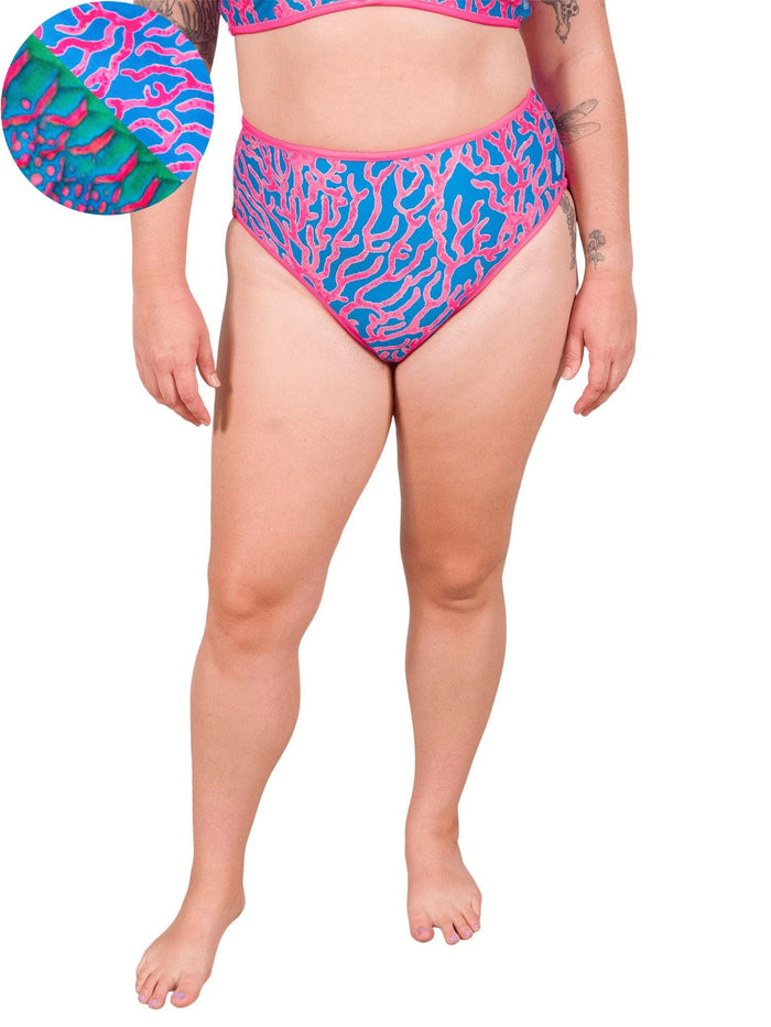 Model: Camilla is the Operations Manager here at Waterlust. She loves using her camera to communicate marine conservation issues. She is 5'8", 195 lbs and wearing a size XL High-Waisted Bikini Bottom.