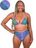 Model: Kayelyn is a marine biologist and underwater photographer. She is 5'4, 146 lbs, 34C and is wearing a size M High-Waisted Bikini Bottom and a M String Bikini Top.