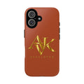 Phone Case — Luxe Gold AVK Logo on Burnt Orange