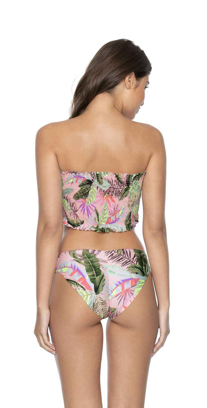 PilyQ Bahamas Smocked Bandeau Bikini Top  back