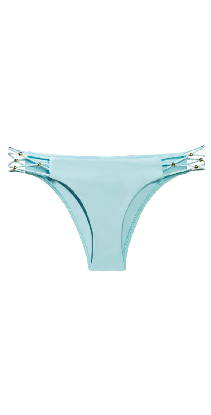 PilyQ Braided Cruz Teeny Bottom in Cabana Blue:
