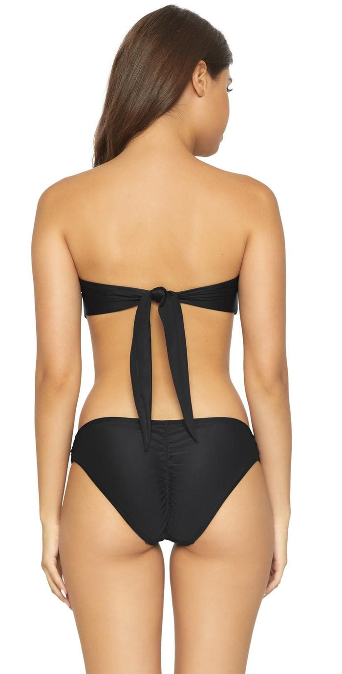 PilyQ Dusty Rose Knot Full Bottom In Black DUS-234F: