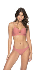PilyQ Lotus Banded Ring Bralette front