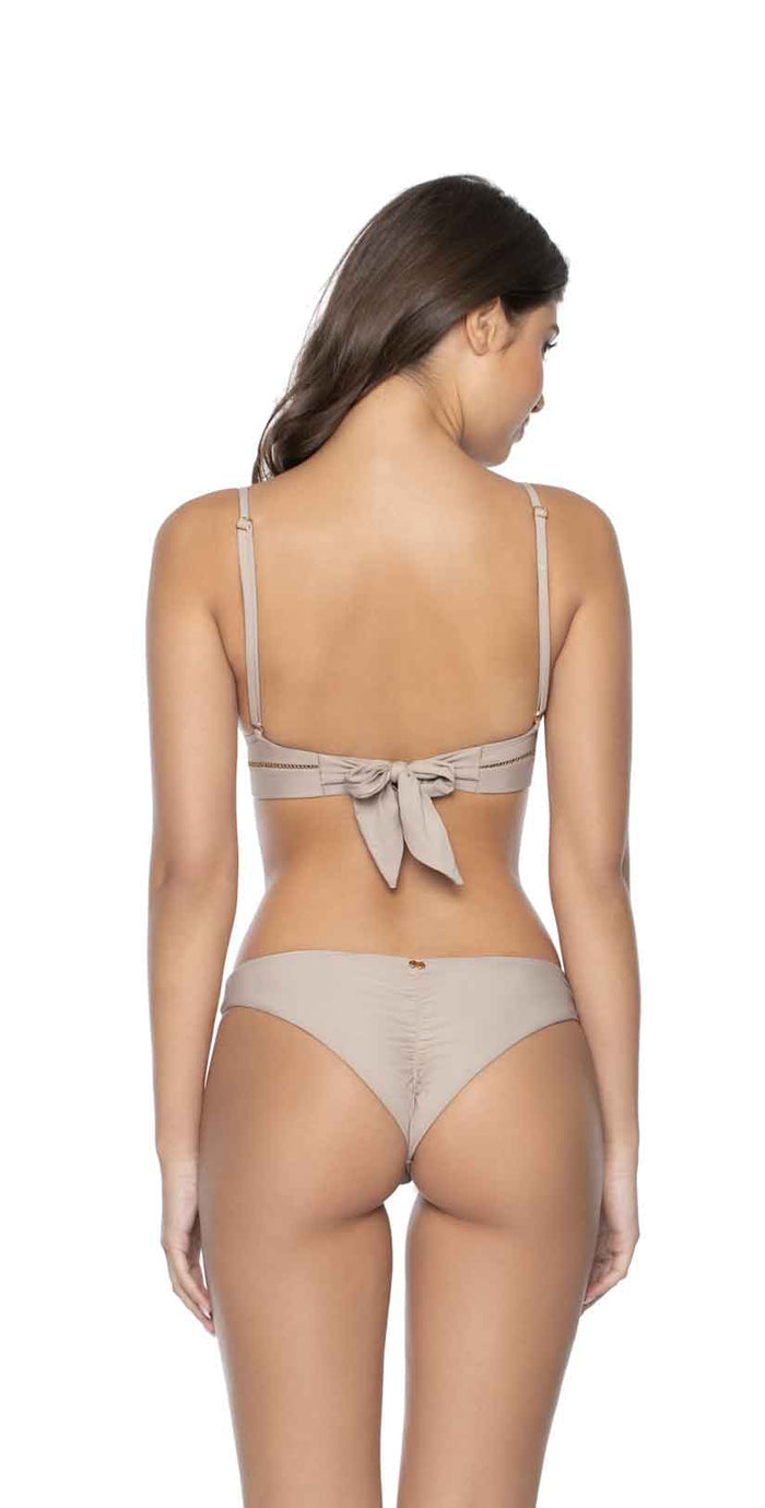 PilyQ Oyster Stitched Kylie Halter Bikini Top  back