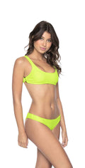 PilyQ Pineapple Reef Ring Side Halter Top front