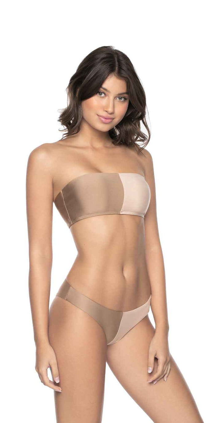PilyQ Sandstone Two Tone Teeny Bottom front