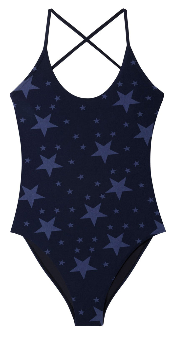 PilyQ Starlight Starry Farrah One Piece in Navy STL-508P: