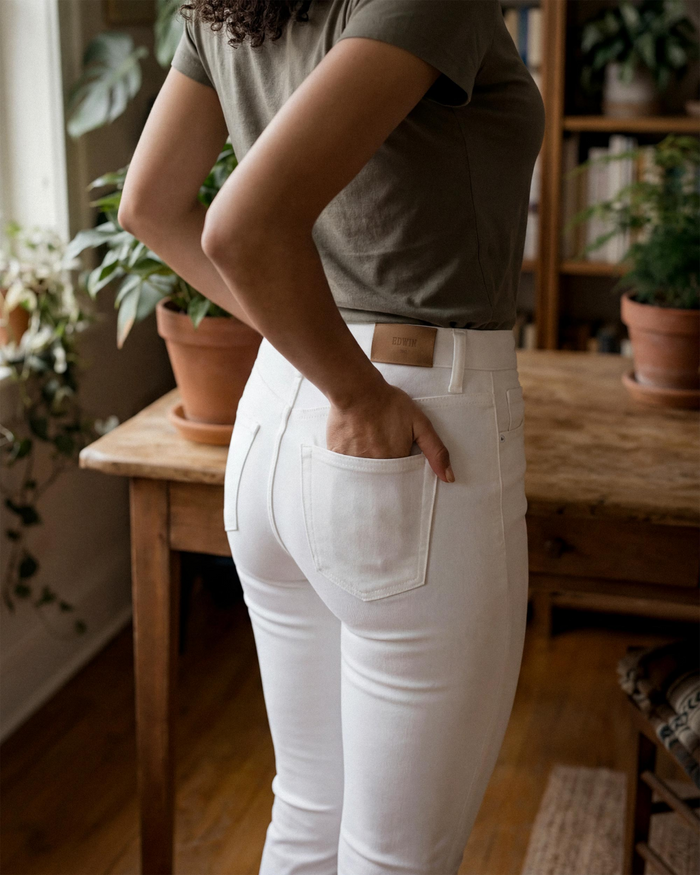 Pixie Skinny Crop || Optic White