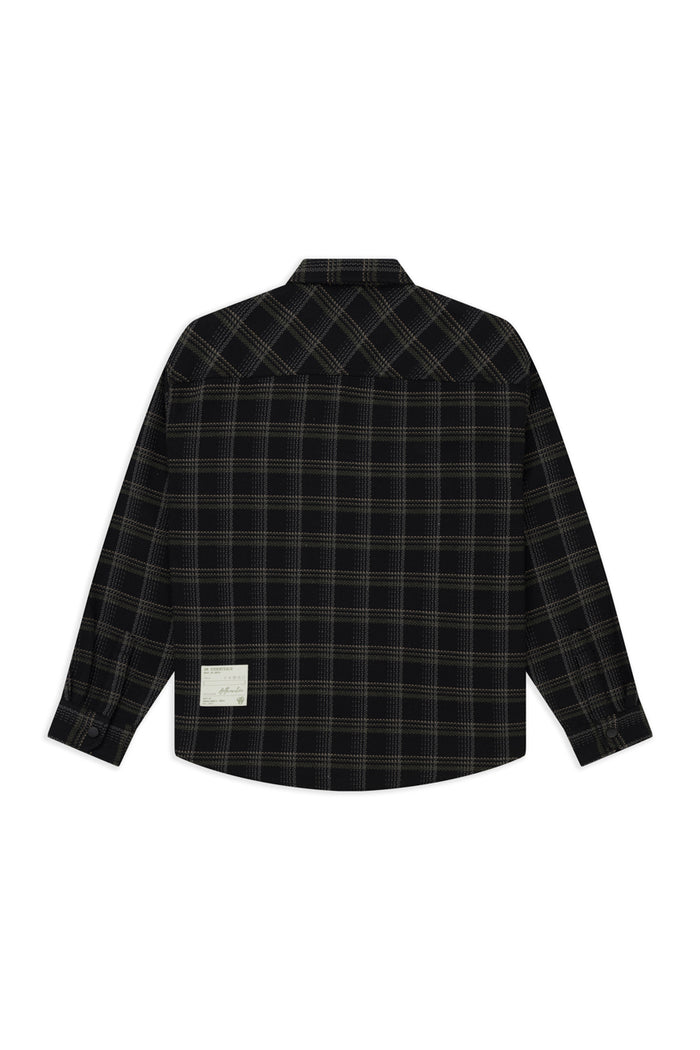 Plaid Long Sleeve Shirt // Black Urban Monkey®