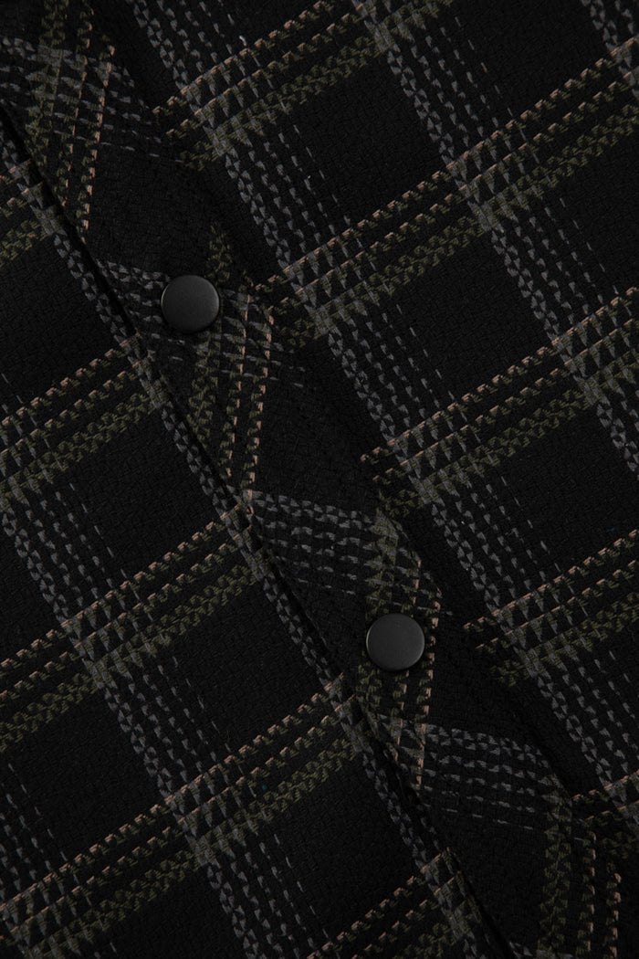 Plaid Long Sleeve Shirt // Black Urban Monkey®