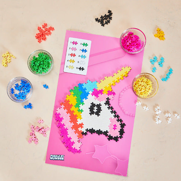 Plus-Plus Unicorn Puzzle by Number