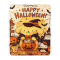 Pompompurin 'Happy Halloween' Sherpa Blanket — Cute Halloween Candy Trick-or-Treat Throw