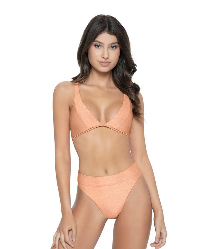 PQ Swim Skylar Halter Bikini Top Citrine