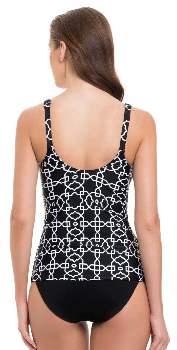 Profile by Gottex Casablanca V Neck Tankini Top E842-1D31-001: