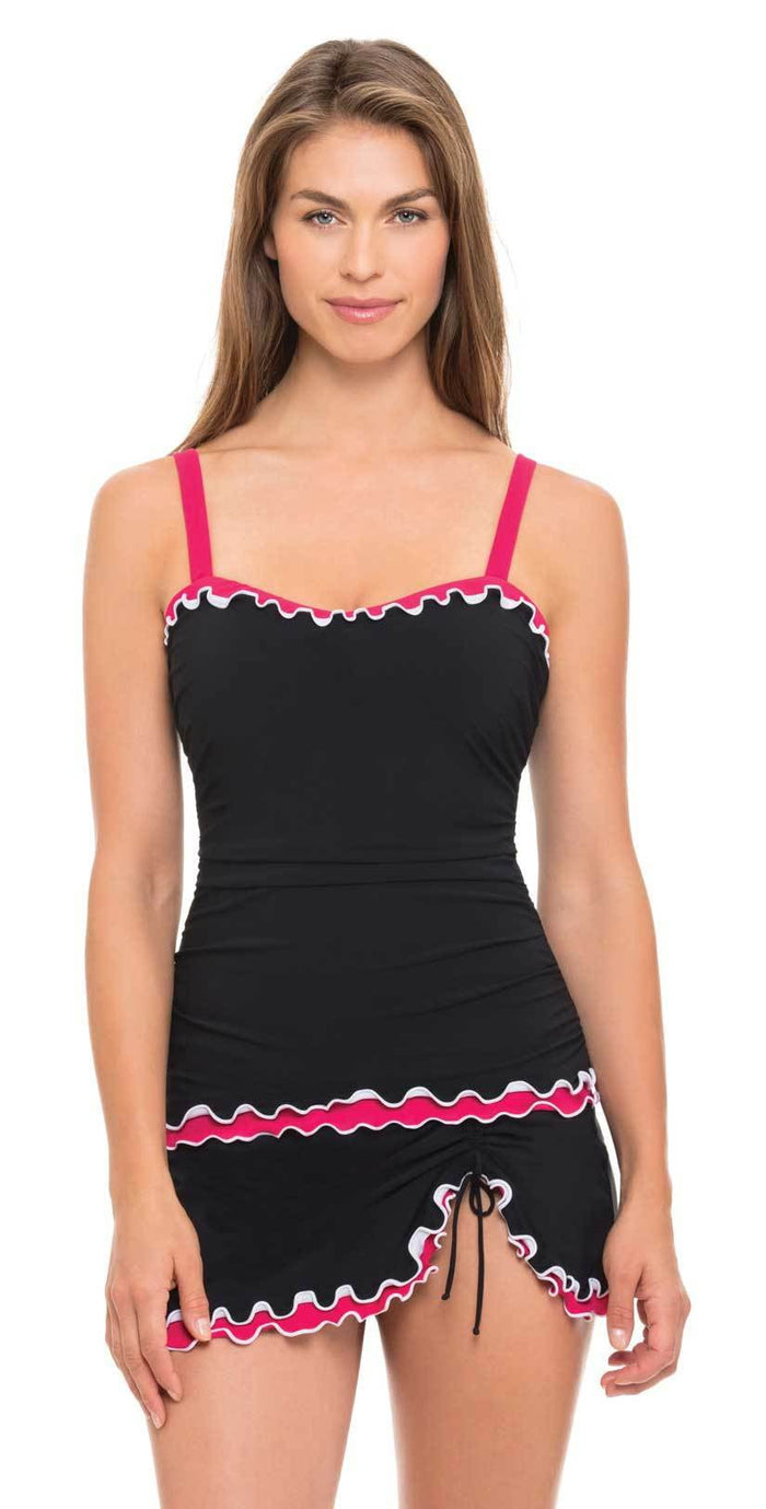 Profile by Gottex Coquette Underwire Tankini Top E852-1D18-001/E852-1E18-001: