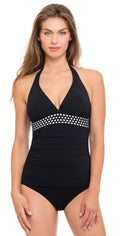 Profile By Gottex Hollywood Tankini Top in Black E854-1B88-001: