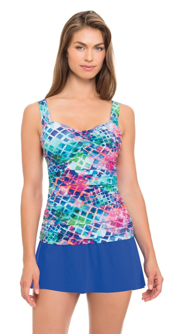 Profile by Gottex Song Bird Underwire Tankini Top E851-1D18/E851-1E18-080: