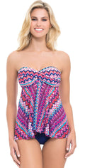 Profile by Gottex Tequila Bandeau Flyaway Tankini Top E733-1B19-080: