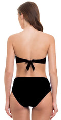 Profile By Gottex Tutti Frutti Black Shirred Sides Bottom 1P55-001: