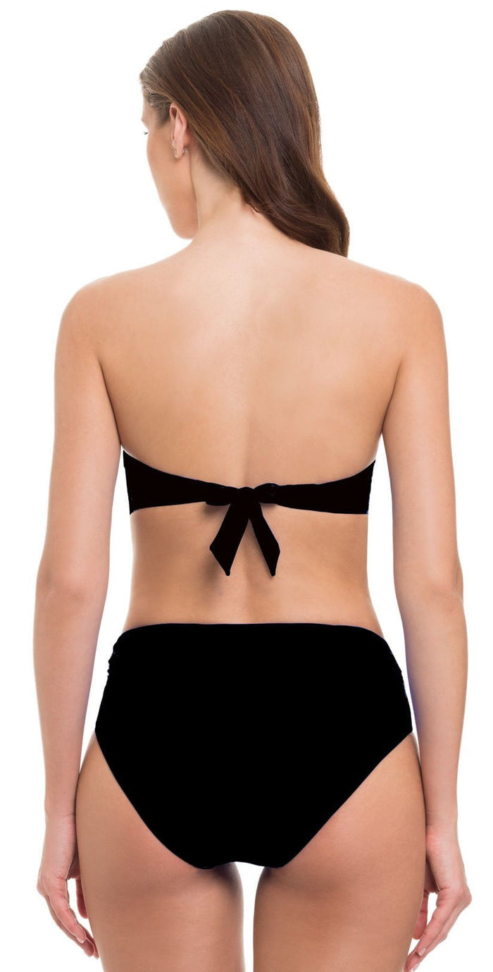 Profile By Gottex Tutti Frutti Black Shirred Sides Bottom 1P55-001: