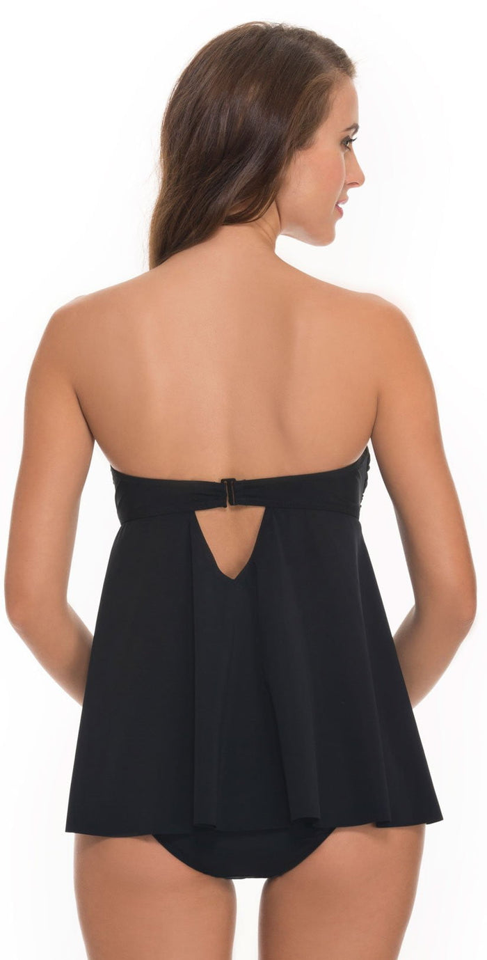 Profile By Gottex Tutti Frutti Black Shirred Sides Bottom 1P55-001: