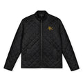 Quilted Full‑Zip Jacket — Embroidered Gold Crest