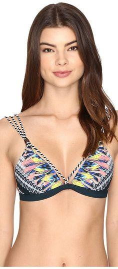 Red Carter Feather Warrior Bikini Top RCFW117102: