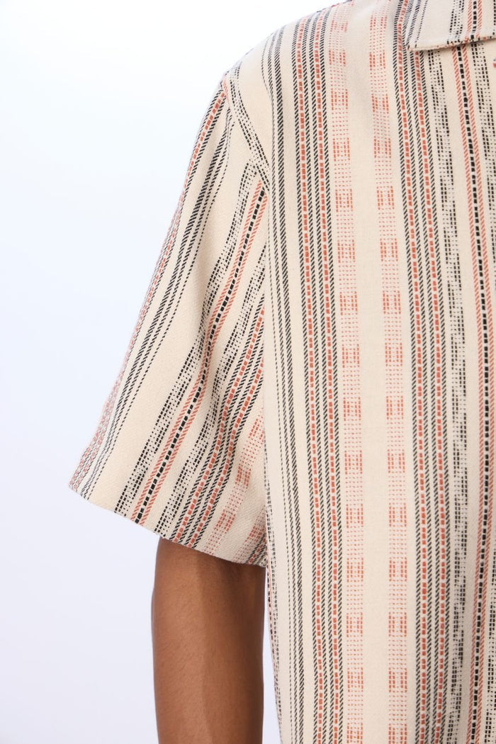 Retro Stripe Resort Shirt - Urban Monkey® - 25SHLF11_MCW_S