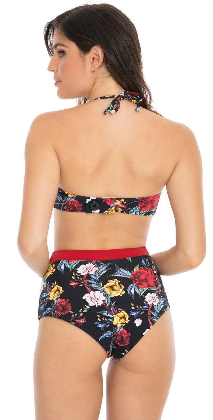 Revel Rey Betty High Waist Bikini Bottom RR210BPIQS: