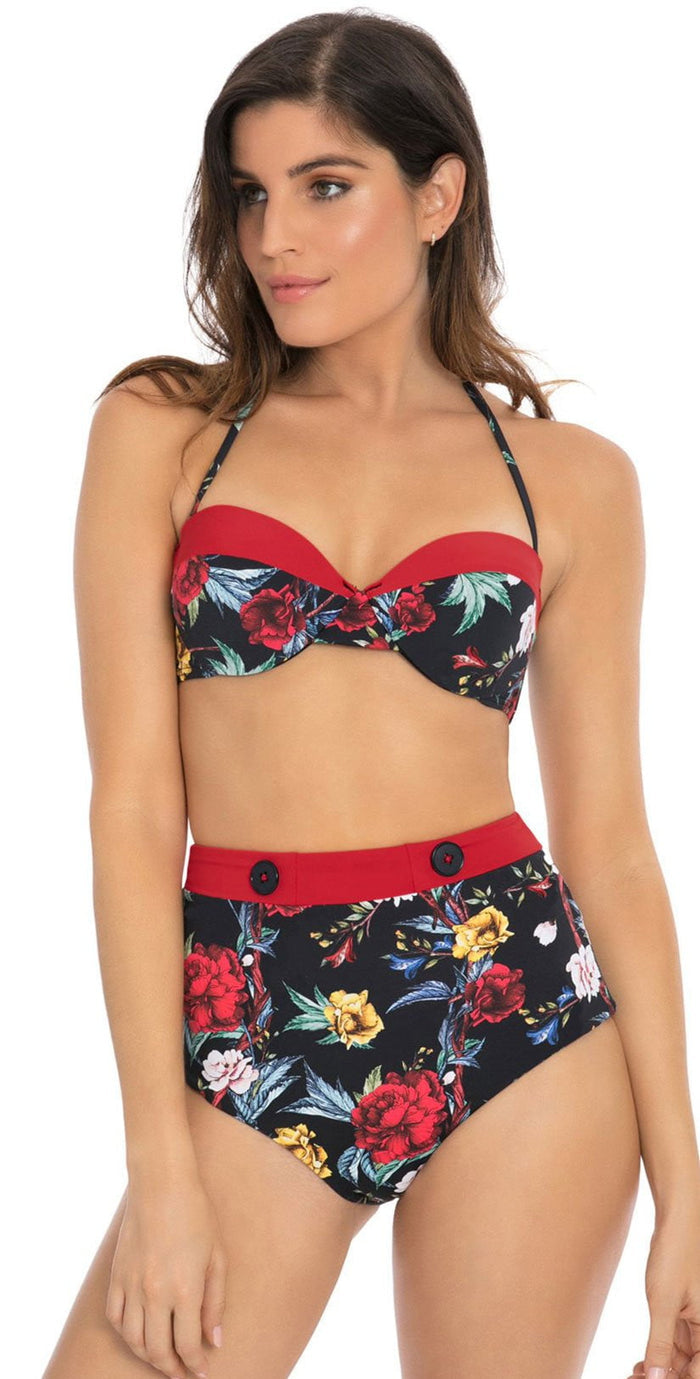 Revel Rey Betty High Waist Bikini Bottom RR210BPIQS: