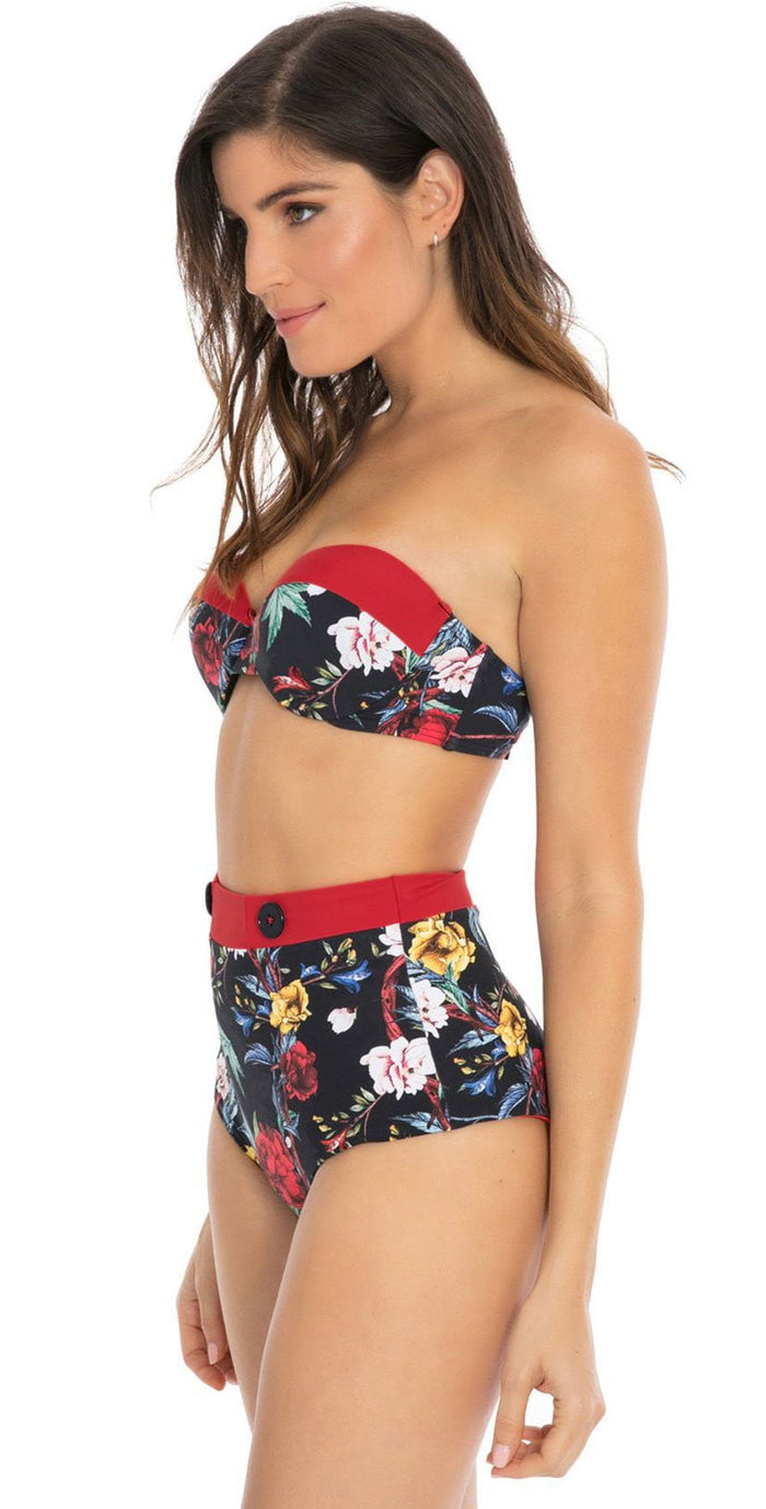 Revel Rey Betty High Waist Bikini Bottom RR210BPIQS: