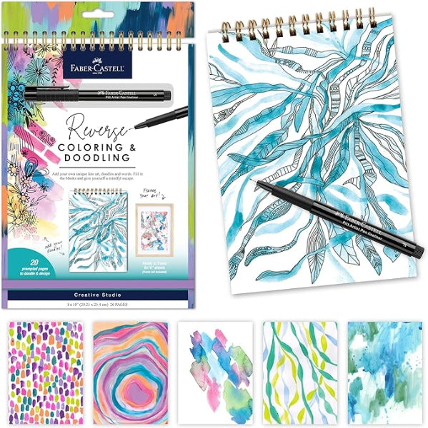 Reverse Coloring & Doodling Brights