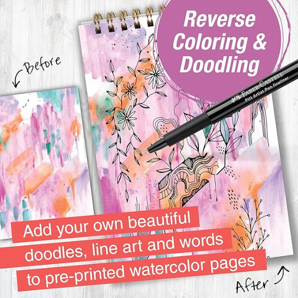 Reverse Coloring & Doodling Brights